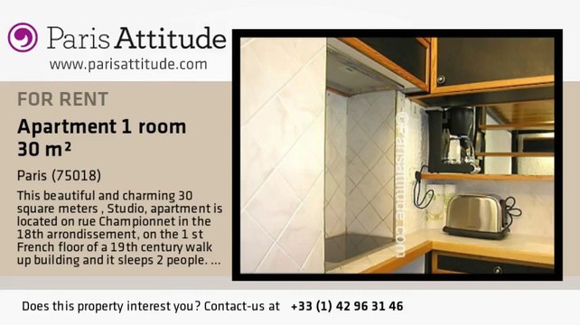 Studio Apartment for rent - Montmartre, Paris - Ref. 5977