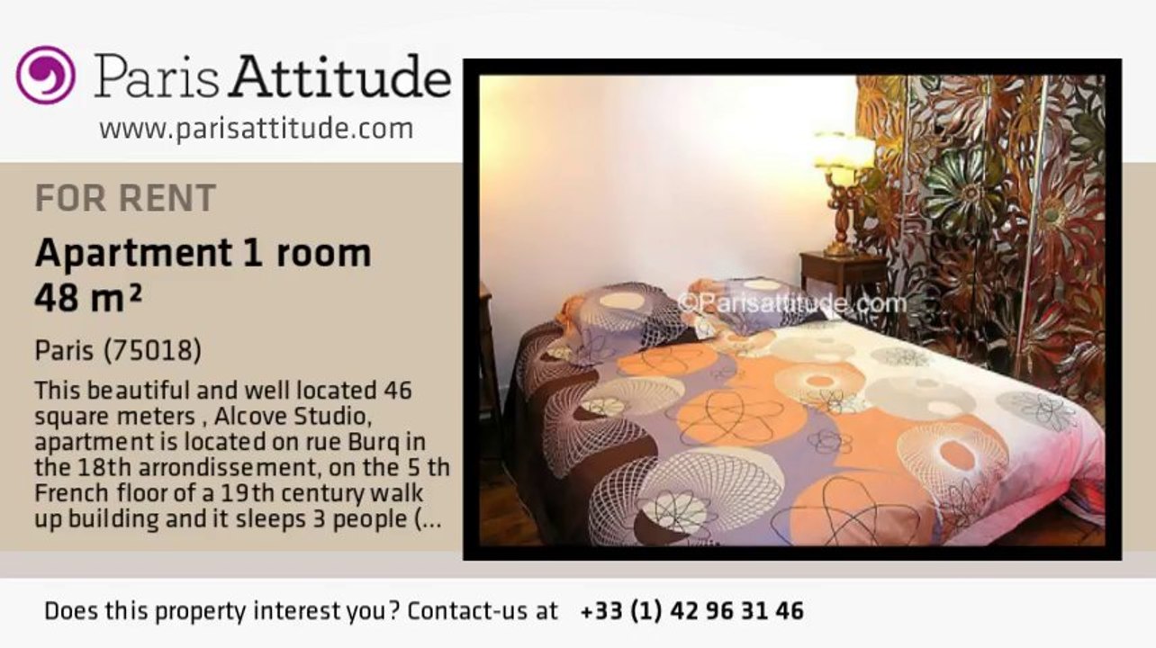 Alcove Studio Apartment for rent - Montmartre, Paris - Ref. 6068