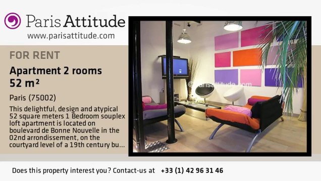 1 Bedroom Loft for rent - Grands Boulevards/Bonne Nouvelle, Paris - Ref. 4190