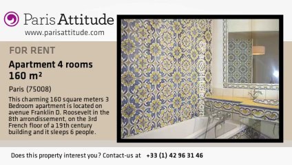 3 Bedroom Apartment for rent - Champs Elysées, Paris - Ref. 3936
