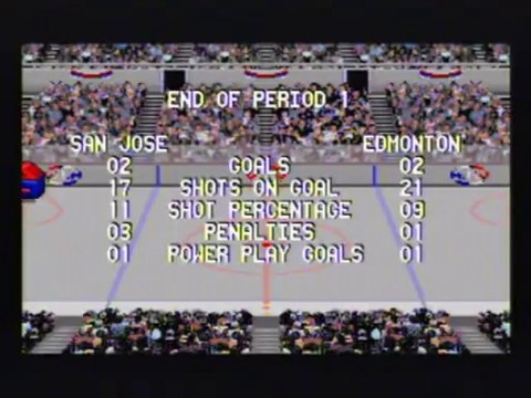 Megadrive - Wayne Gretzky Hockey - San Jose vs Edmonton