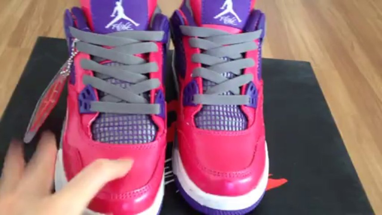 "SportsYTB.Ru" Nike Air Jordan 4 GS "Pink Foil" Retro Shoes