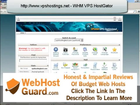 HostGator VPS Web Host Manager (WHM) Review