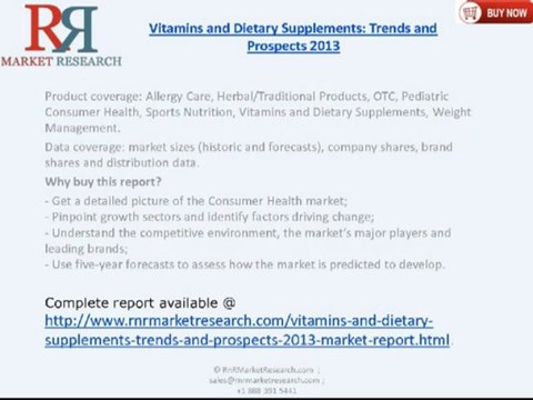 RnRMR: Vitamins and Dietary Supplements Market : Trends and Prospects 2013