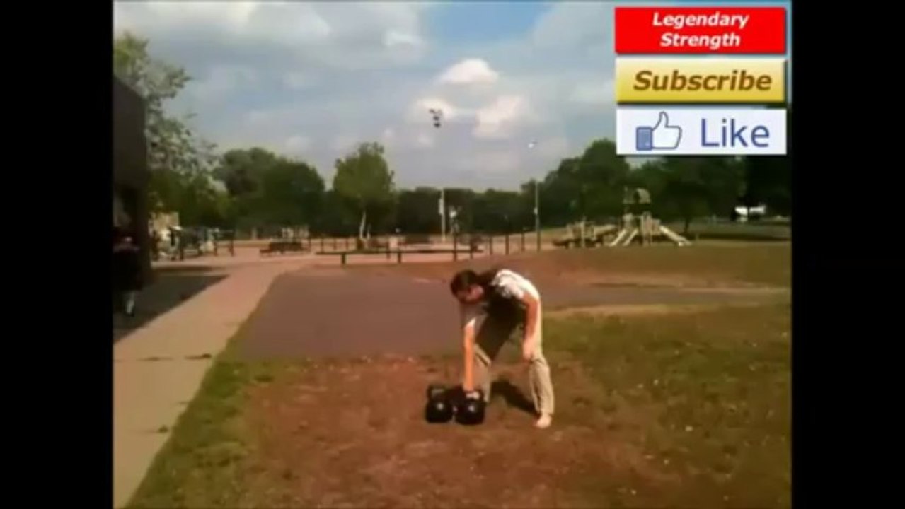 88 lb Double Kettlebell Juggling Flip