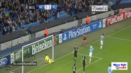 Manchester City Vs. Viktoria Plzeň 4-2 Highlights Goals  27-11-2013