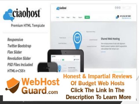Preview Ciaohost Responsive Hosting HTML Template Site Templates - Technology Template Download