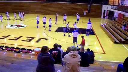 Carmel Greyhound basketball team warming