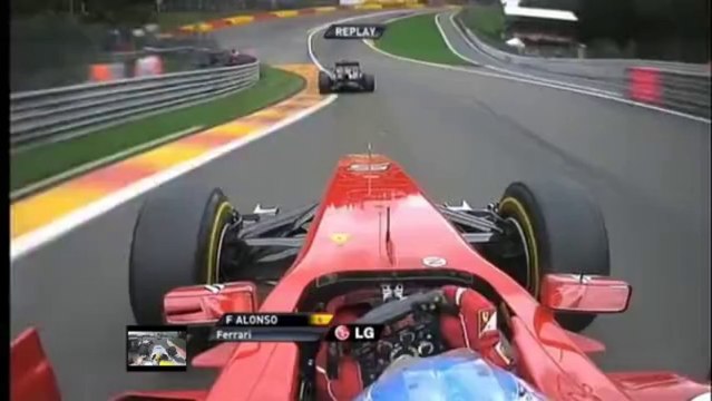 F1 2011 Alonso onboard overtakes Sutil and Webber