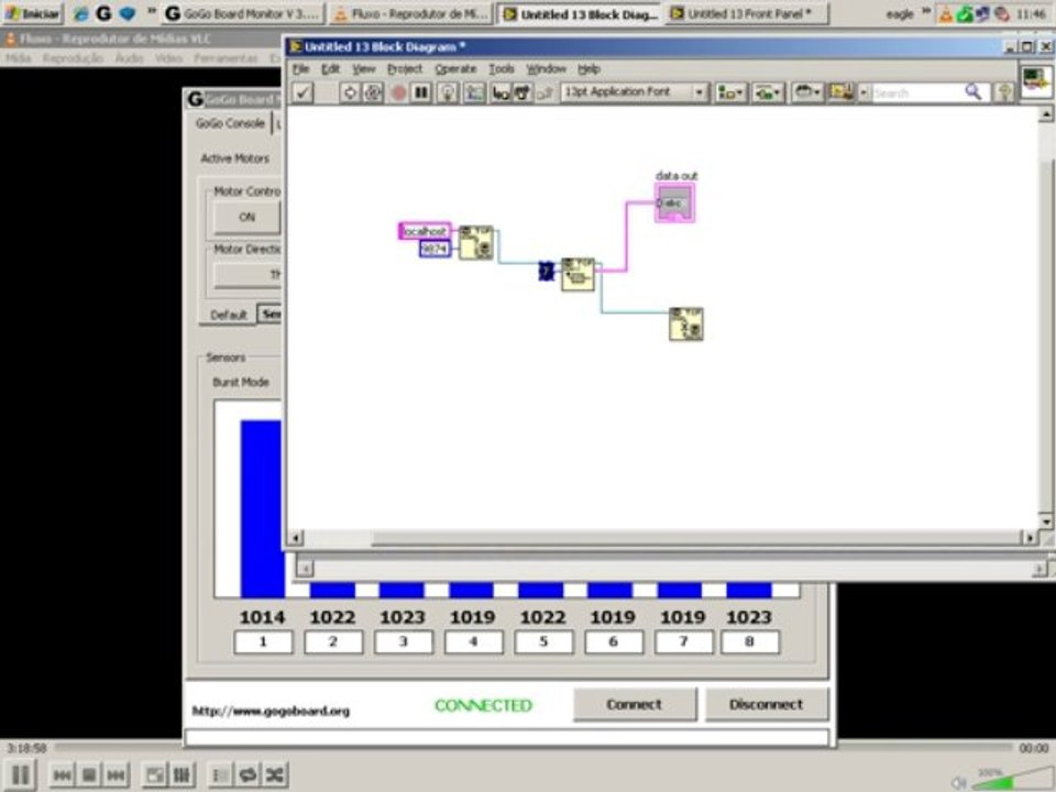 GoGoBoardTcpStreamLabview