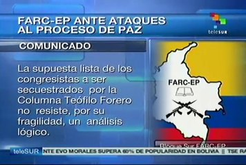 Fraguados por militaristas, los falsos planes terroristas: FARC-EP