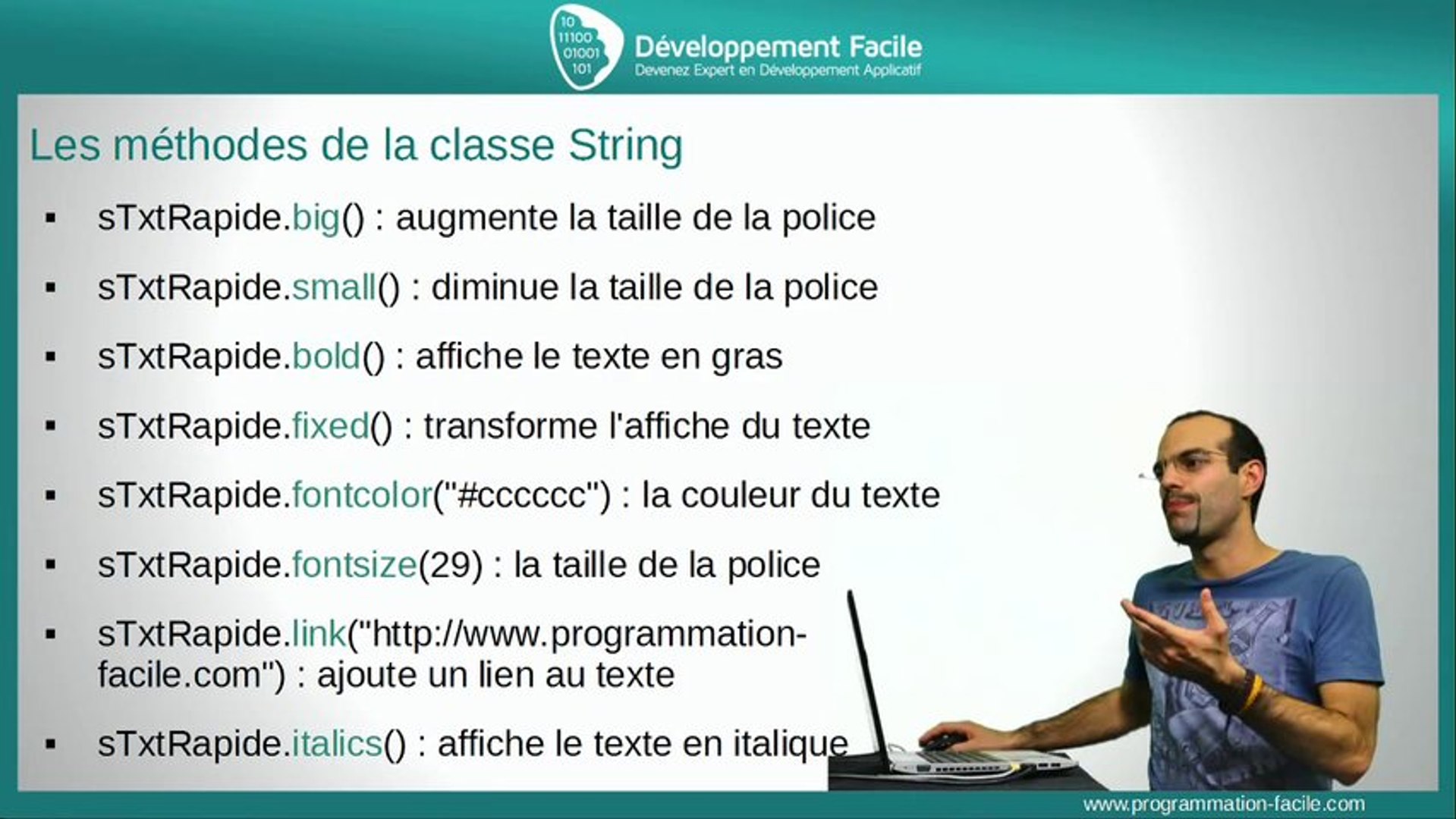 ⁣Comment utiliser les spécificités de String avec JavaScript 