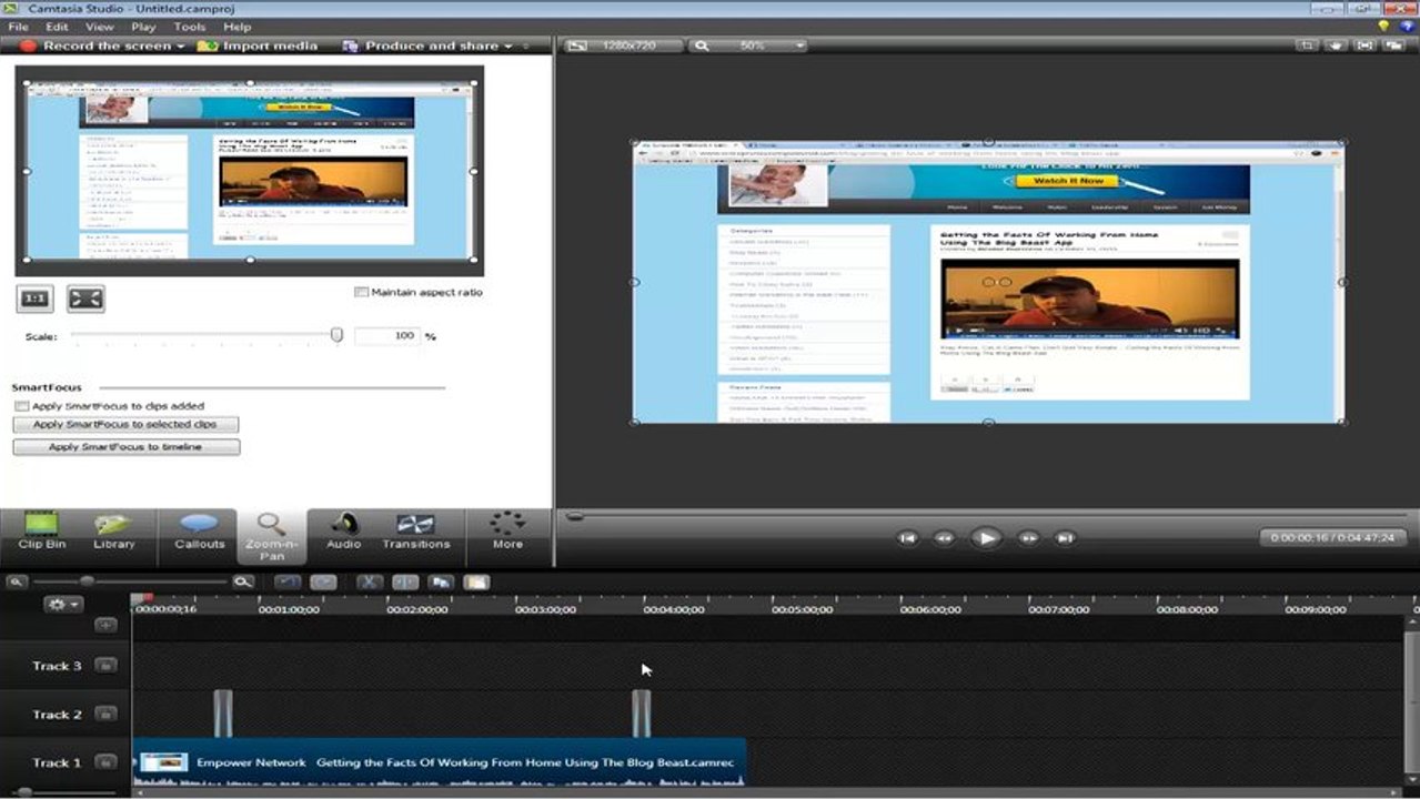 How to embed a watermark on your videos in HD mp4 quality using camstaia 8 pt3