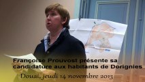 Françoise Prouvost présente sa candidature aux habitants de Douai-Dorignies