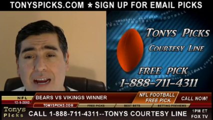 Minnesota Vikings vs. Chicago Bears Pick Prediction NFL Odds 12-1-2013