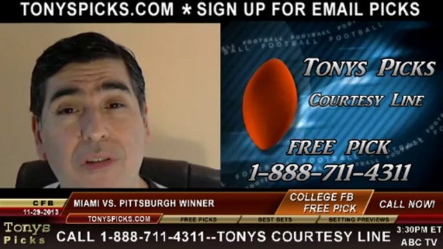 Pittsburgh Panthers vs. Miami Hurricanes Pick Prediction NCAAF Odds 11-29-2013