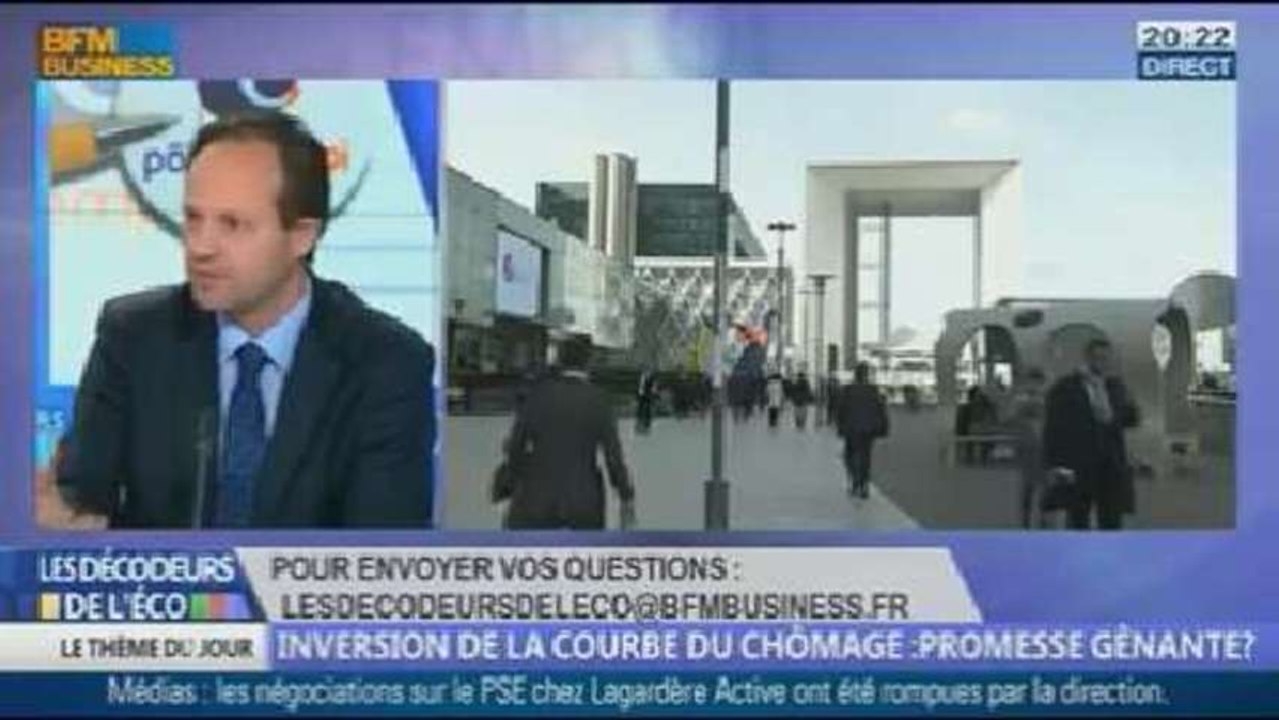 Inversion de la courbe du chômage: promesse gênante ? dans Les décodeurs de l'éco - 28/11 5/5