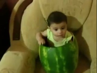 What a Style of Eating Watermelon...ha ha ha