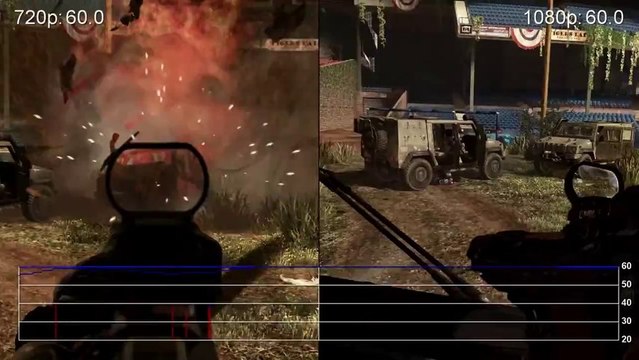 Call of Duty Ghosts PS4 NO Patch vs. 1080p Patch Frame-Rate Test