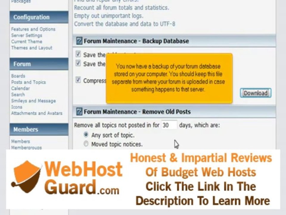 How to backup your forum database in SMF | FastDot Cloud Hosting