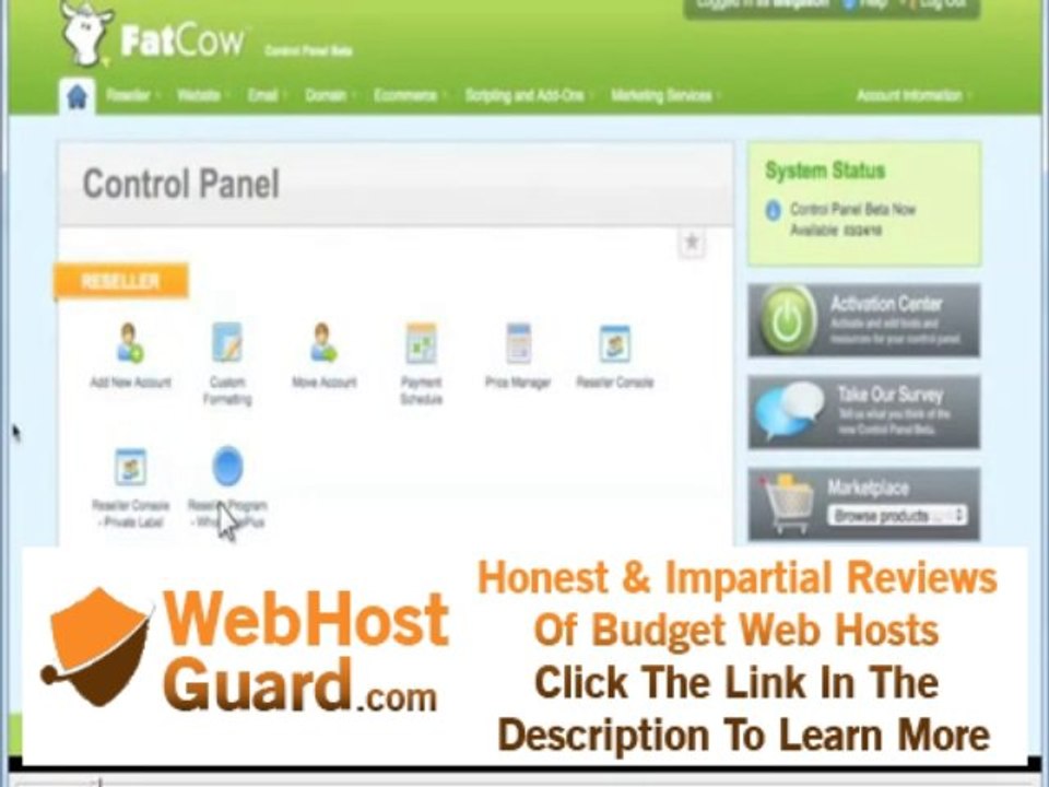 fat cow fatcow control panel easy webhost for beginners easy webhosting