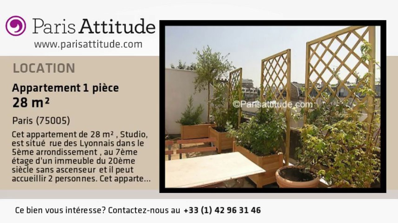Appartement Studio à louer - Port Royal, Paris - Ref. 948