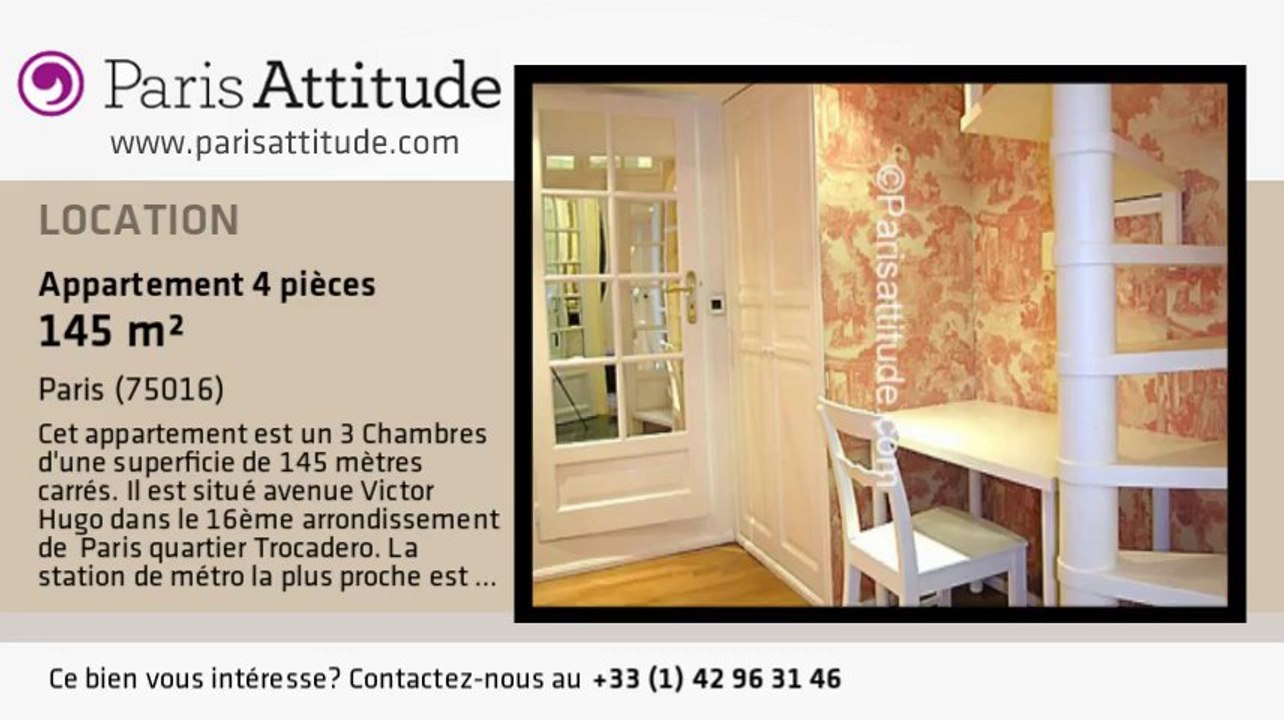 Appartement 3 Chambres à louer - Victor Hugo, Paris - Ref. 3783