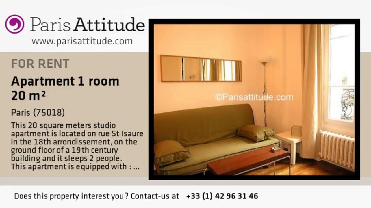 Studio Apartment for rent - Jules Joffrin - Mairie du 18ème, Paris - Ref. 1284