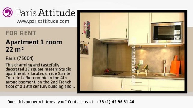 Studio Apartment for rent - Centre George Pompidou, Paris - Ref. 3865