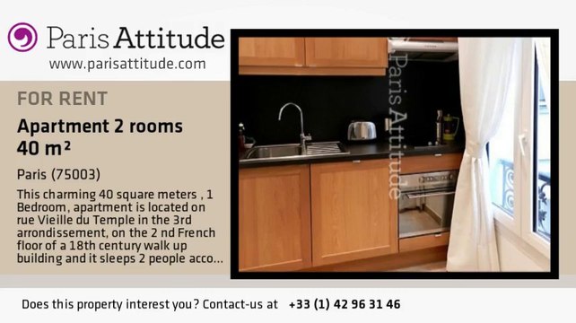 1 Bedroom Apartment for rent - Temple, Paris - Ref. 7800
