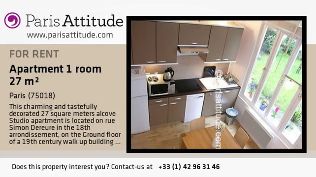 Alcove Studio Apartment for rent - Montmartre, Paris - Ref. 3069