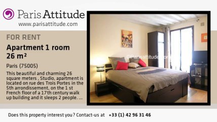 Studio Apartment for rent - Quartier Latin/St Michel, Paris - Ref. 7340