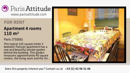 3 Bedroom Apartment for rent - Jardin du Luxembourg, Paris - Ref. 16