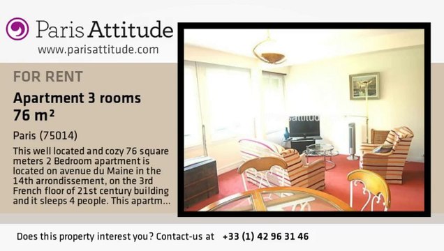 2 Bedroom Apartment for rent - Montparnasse, Paris - Ref. 3472