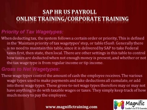 SAP HR US PAYROLL Online Training|Payroll with Certification