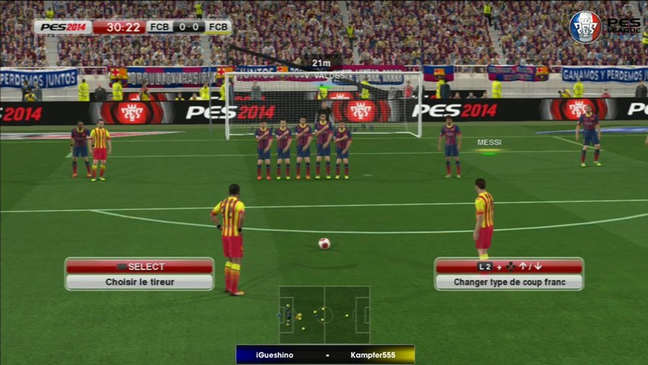 Finale Tournoi Open Pes Team95 iGuesshino(bleu) vs Kampfer555(jaune)