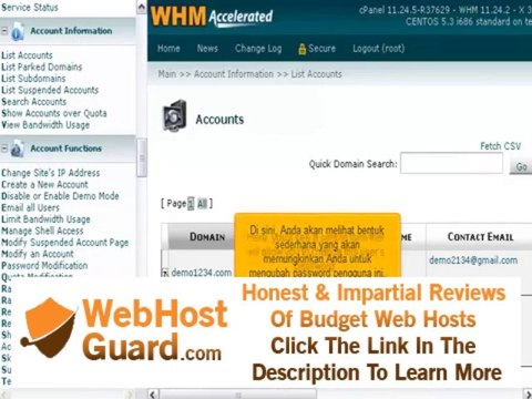 Cara mengubah password account di WHM cPanel Hosting By riauhost.net
