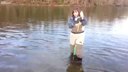 Terrified Fisher Woman