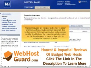 1and1 com -  Preparing a domain for transfer - Adult-Hosting.com