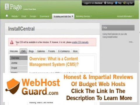 iPage CMS Overview (content management systems)