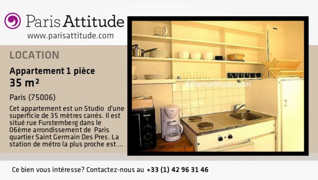 Appartement Studio à louer - St Germain, Paris - Ref. 868