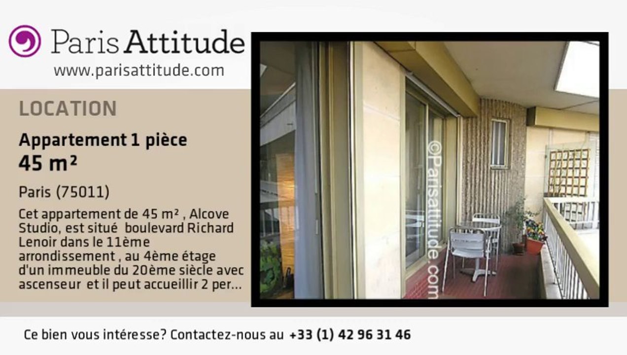 Appartement Alcove Studio à louer - Bastille, Paris - Ref. 5808