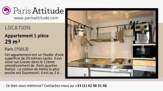 Appartement Studio à louer - Porte Dorée, Paris - Ref. 4220
