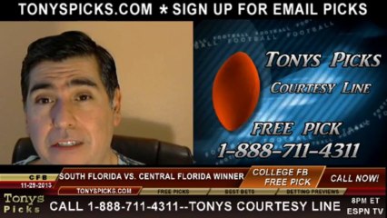 South Florida Bulls vs. Central Florida Knights Pick Prediction NCAAF Odds 11-29-2013