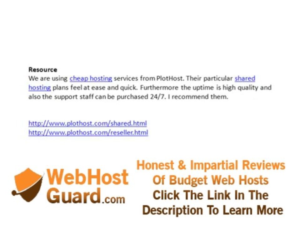 Cheap shared hosting - some infos