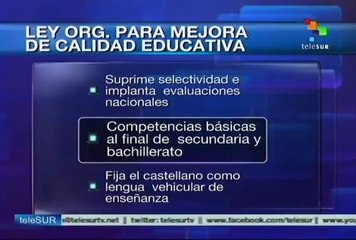 Reforma educativa en España es rechazada por estudiantes