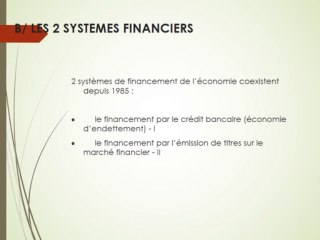 SYSTEME MONETAIRE FINANCIER