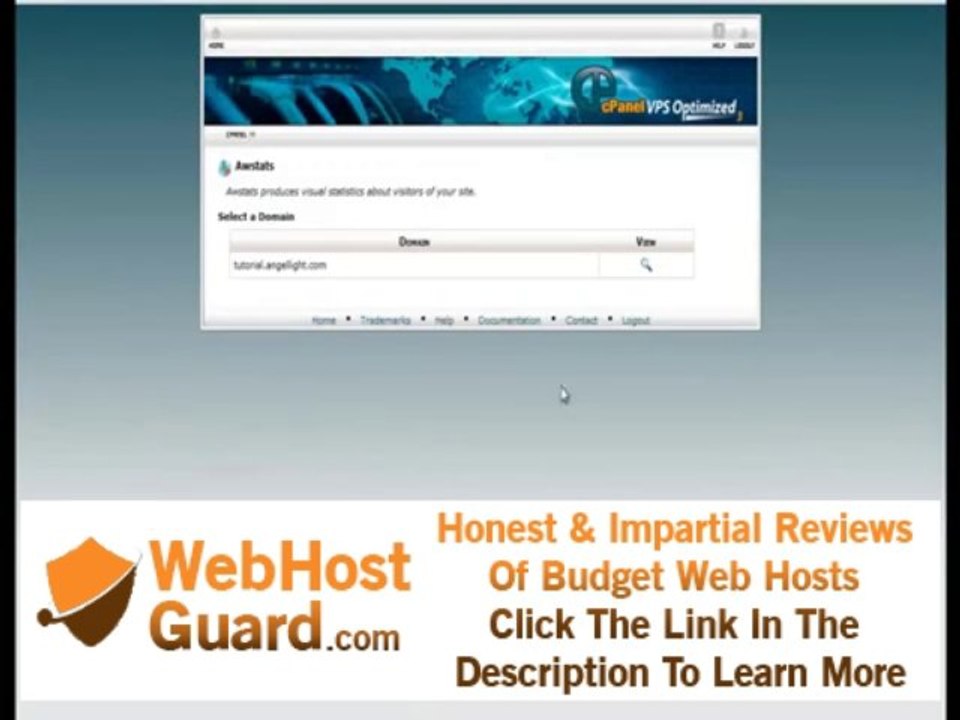 View Angellight Shared Hosting Account Statistics