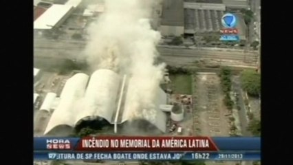 A memorial in flames in Brazil