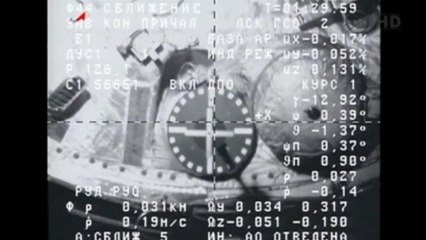 Cargo ship docks with International Space Station